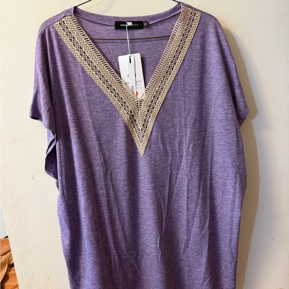 Merokeety Purple Women's Top